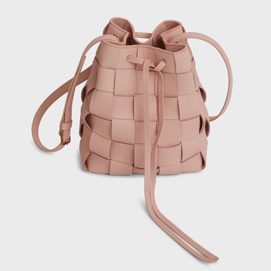 Women's Mansur Gavriel Upcycled Woven Mini Bucket Bags Pink | AU 1547BH